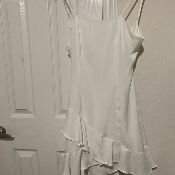 Francesca's Wyonnah Back Tie Ruffle Mini Dress- White Mini Dress small - Picture 11 of 14